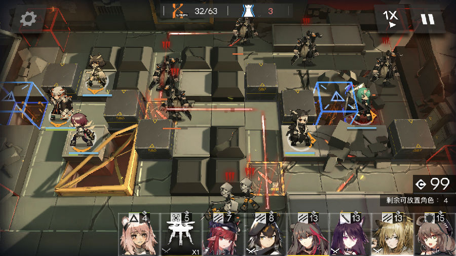 明日方舟4-4突袭攻略