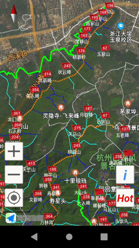 西湖登山地图高清版