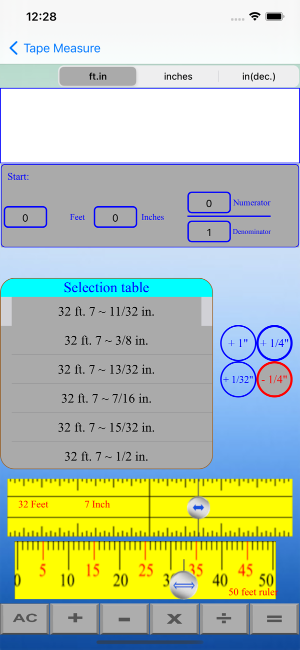 Tape Measure Calculator（卷尺计算器）iOS版