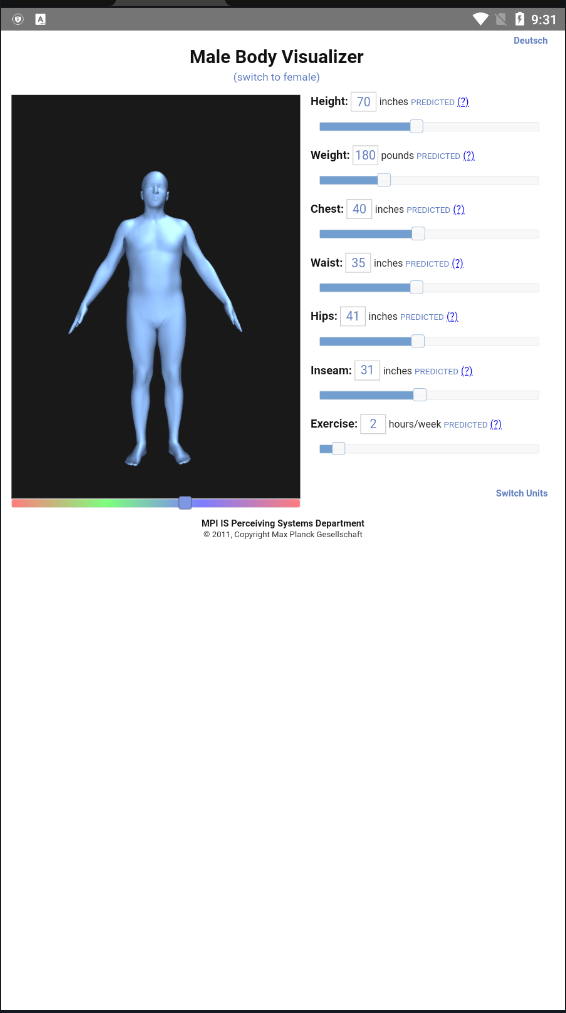 bodyvisualizer身高体重体型模拟器手机版