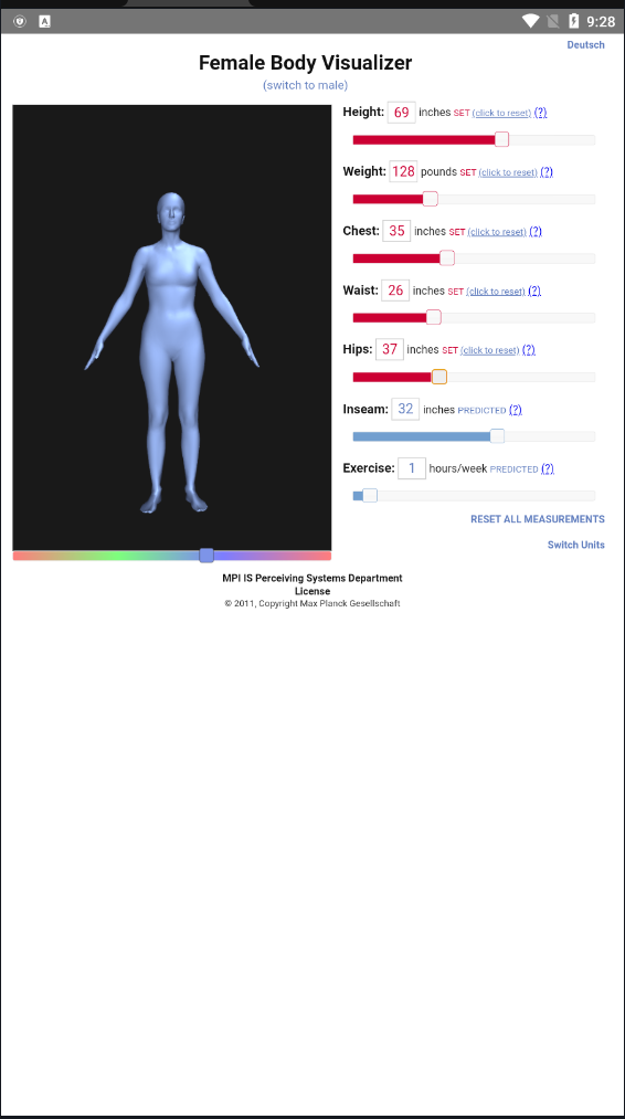 bodyvisualizer身高体重体型模拟器手机版