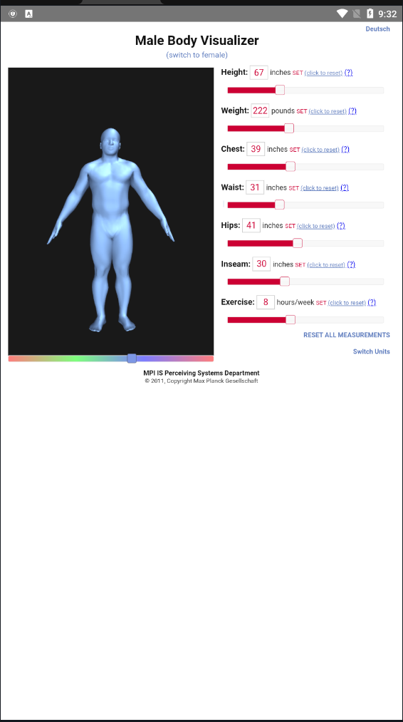 bodyvisualizer身高体重体型模拟器手机版