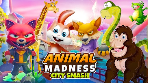 动物疯狂城市粉碎游戏手机版(Animal Madness City Smash)