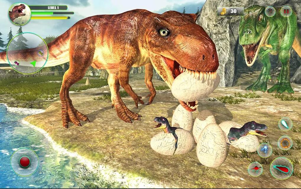 丛林恐龙恐怖攻击3D免费版(Dinosaur Games Simulator Dino Attack 3d)