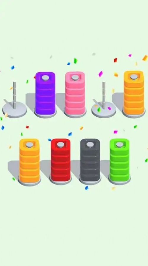 彩色篮圈拼图(Color Hoop Puzzle)