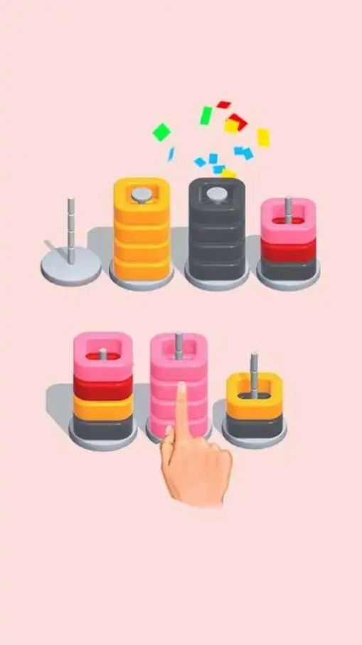 彩色篮圈拼图(Color Hoop Puzzle)