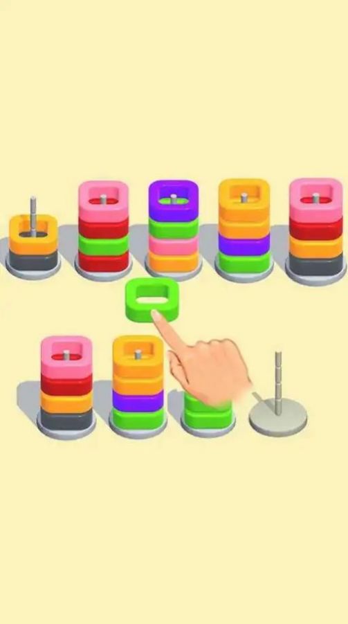 彩色篮圈拼图(Color Hoop Puzzle)