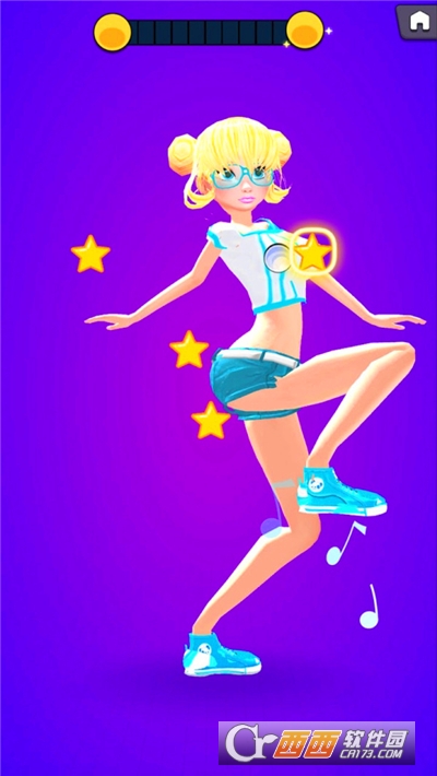 卡通女孩舞蹈