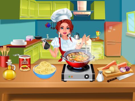 在厨房做意大利面食品(Make Pasta In Cooking Kitchen)