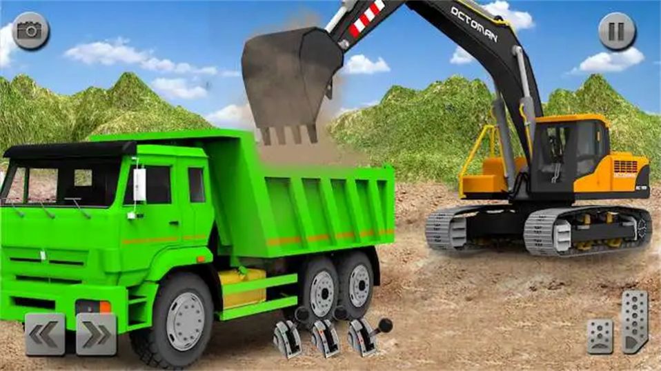 越野欧元卡车司机货运最新版(Sand Excavator Truck driving Rescue simulator 3D)