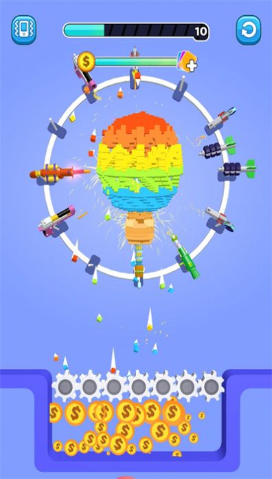 围射粉碎(GunDemolish)